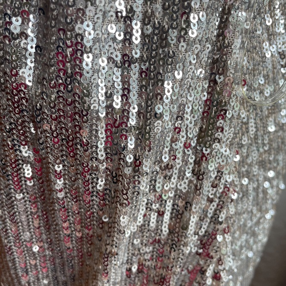 Champagne and silver sequin dress and jacket combo - Picture 3 of 6